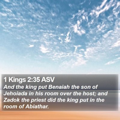 1 Kings 2:35 ASV Bible Verse Image
