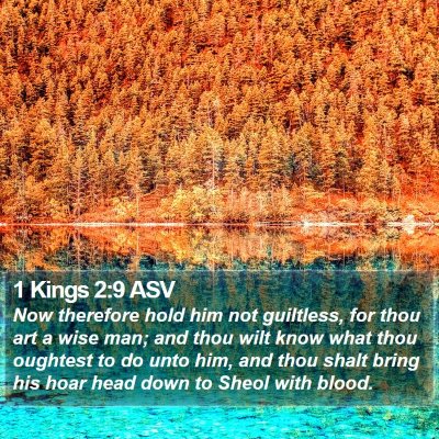 1 Kings 2:9 ASV Bible Verse Image