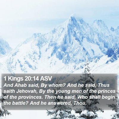 1 Kings 20:14 ASV Bible Verse Image