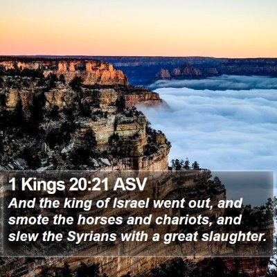 1 Kings 20:21 ASV Bible Verse Image