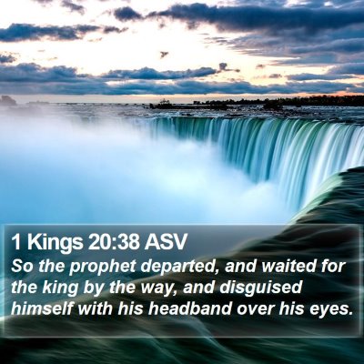 1 Kings 20:38 ASV Bible Verse Image