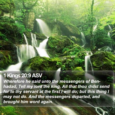 1 Kings 20:9 ASV Bible Verse Image