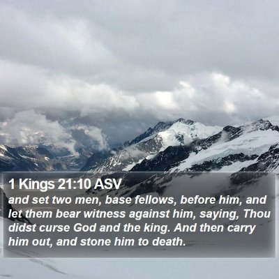 1 Kings 21:10 ASV Bible Verse Image
