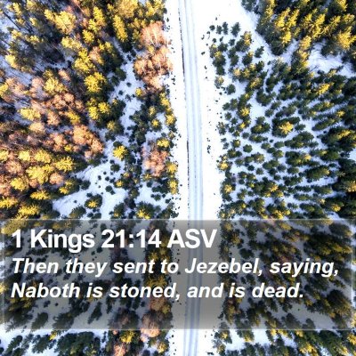 1 Kings 21:14 ASV Bible Verse Image