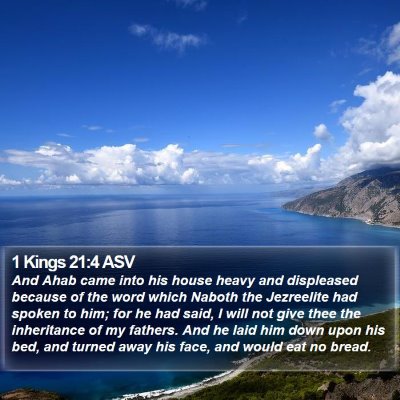 1 Kings 21:4 ASV Bible Verse Image