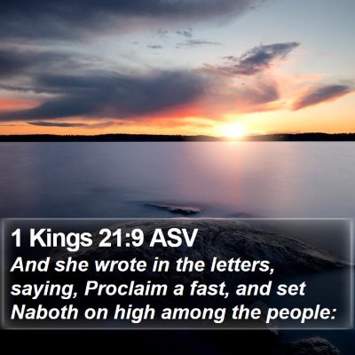 1 Kings 21:9 ASV Bible Verse Image
