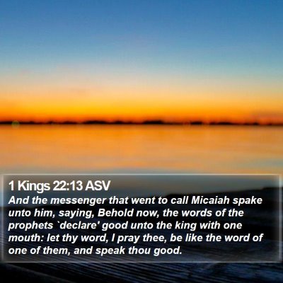 1 Kings 22:13 ASV Bible Verse Image
