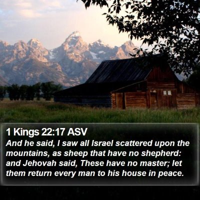 1 Kings 22:17 ASV Bible Verse Image