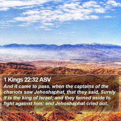 1 Kings 22:32 ASV Bible Verse Image