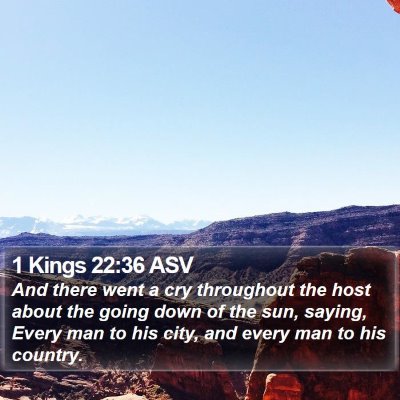 1 Kings 22:36 ASV Bible Verse Image