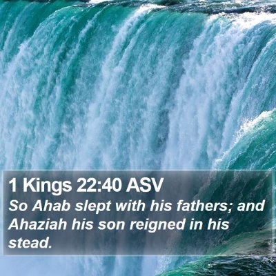 1 Kings 22:40 ASV Bible Verse Image