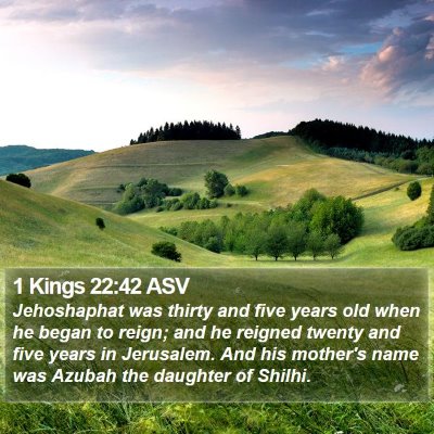 1 Kings 22:42 ASV Bible Verse Image