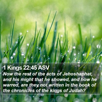 1 Kings 22:45 ASV Bible Verse Image