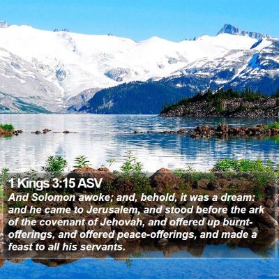 1 Kings 3:15 ASV Bible Verse Image