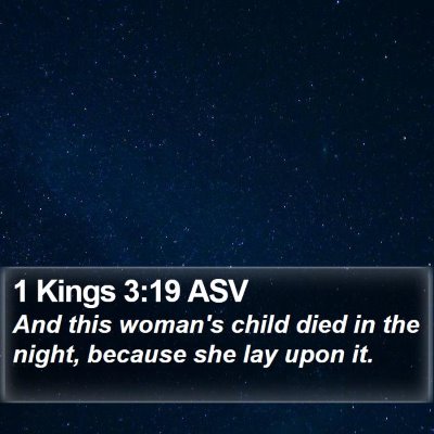 1 Kings 3:19 ASV Bible Verse Image