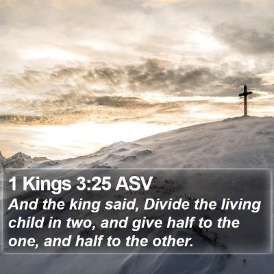 1 Kings 3:25 ASV Bible Verse Image