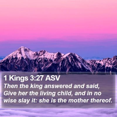 1 Kings 3:27 ASV Bible Verse Image