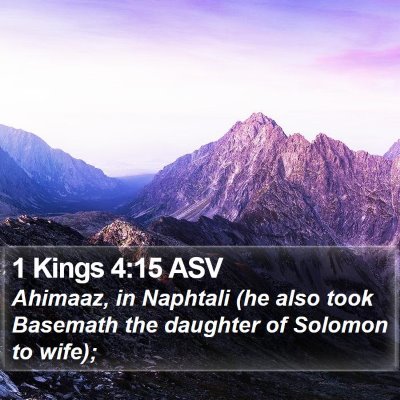 1 Kings 4:15 ASV Bible Verse Image
