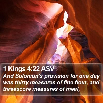 1 Kings 4:22 ASV Bible Verse Image