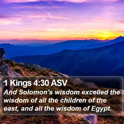 1 Kings 4:30 ASV Bible Verse Image