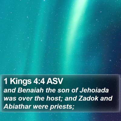 1 Kings 4:4 ASV Bible Verse Image