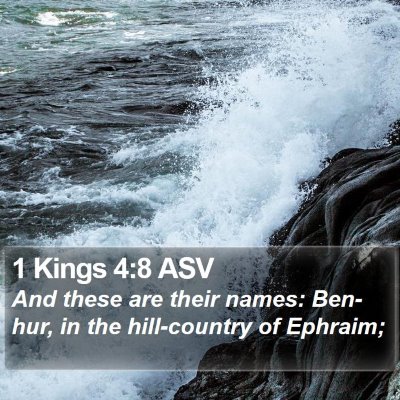 1 Kings 4:8 ASV Bible Verse Image