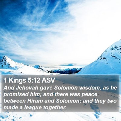 1 Kings 5:12 ASV Bible Verse Image