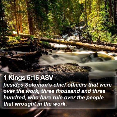 1 Kings 5:16 ASV Bible Verse Image