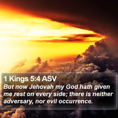 1 Kings 5:4 ASV Bible Verse Image