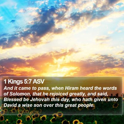 1 Kings 5:7 ASV Bible Verse Image