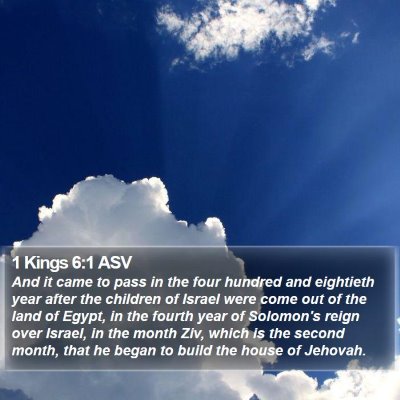 1 Kings 6:1 ASV Bible Verse Image