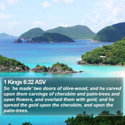 1 Kings 6:32 ASV Bible Verse Image