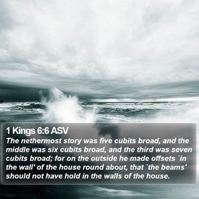 1 Kings 6:6 ASV Bible Verse Image