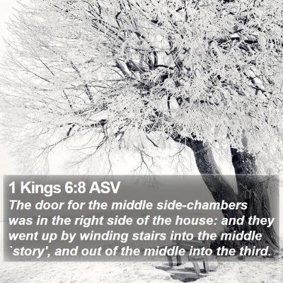 1 Kings 6:8 ASV Bible Verse Image