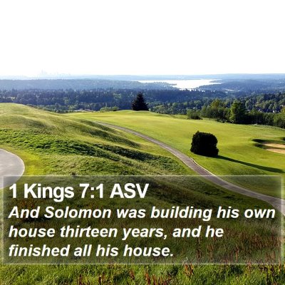 1 Kings 7:1 ASV Bible Verse Image