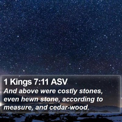 1 Kings 7:11 ASV Bible Verse Image