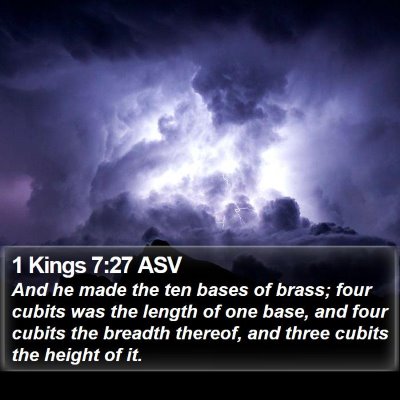 1 Kings 7:27 ASV Bible Verse Image