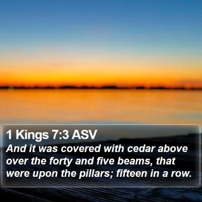 1 Kings 7:3 ASV Bible Verse Image