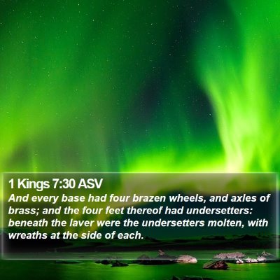 1 Kings 7:30 ASV Bible Verse Image