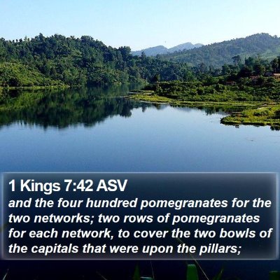 1 Kings 7:42 ASV Bible Verse Image