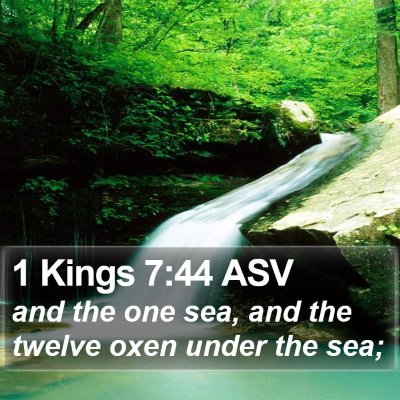 1 Kings 7:44 ASV Bible Verse Image
