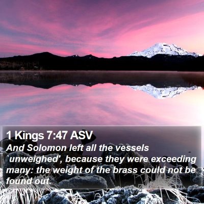 1 Kings 7:47 ASV Bible Verse Image
