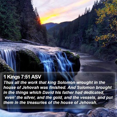 1 Kings 7:51 ASV Bible Verse Image