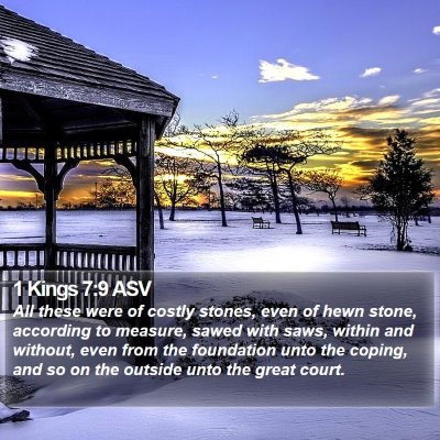 1 Kings 7:9 ASV Bible Verse Image