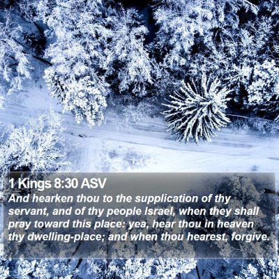 1 Kings 8:30 ASV Bible Verse Image