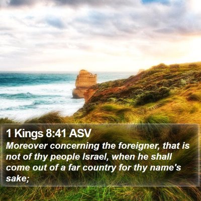 1 Kings 8:41 ASV Bible Verse Image