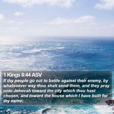 1 Kings 8:44 ASV Bible Verse Image