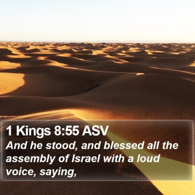 1 Kings 8:55 ASV Bible Verse Image