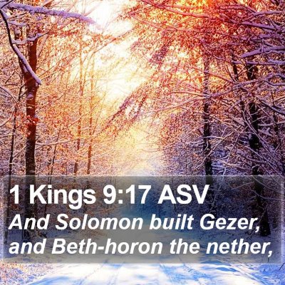 1 Kings 9:17 ASV Bible Verse Image