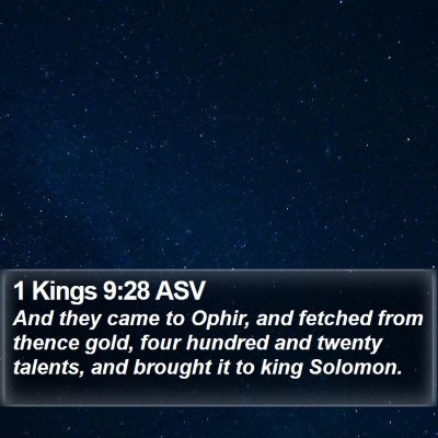 1 Kings 9:28 ASV Bible Verse Image